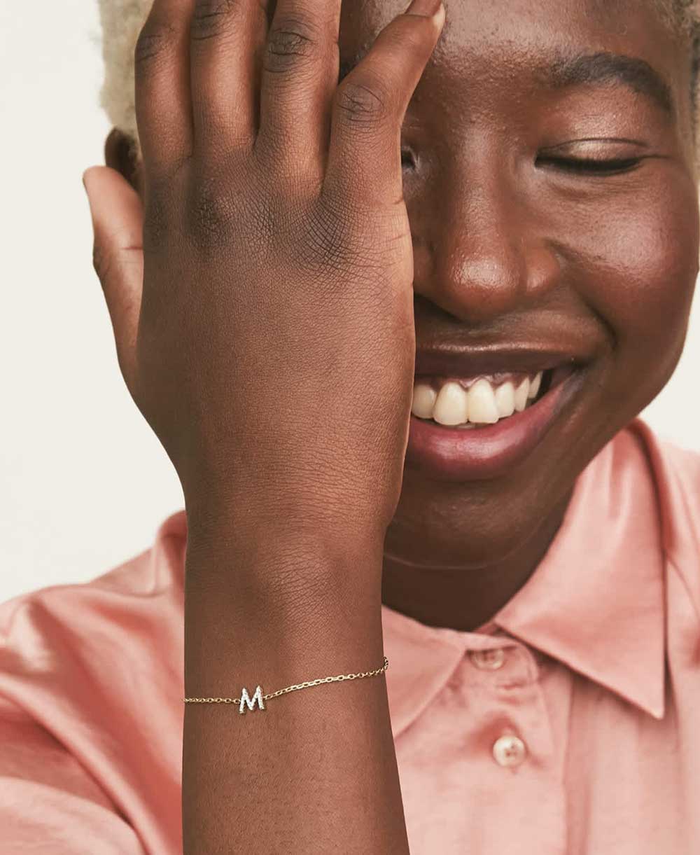 Diamond Letter Bracelet - Image 2