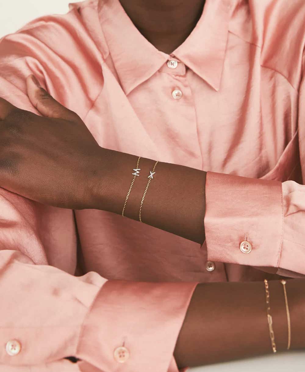 Diamond Letter Bracelet - Image 5