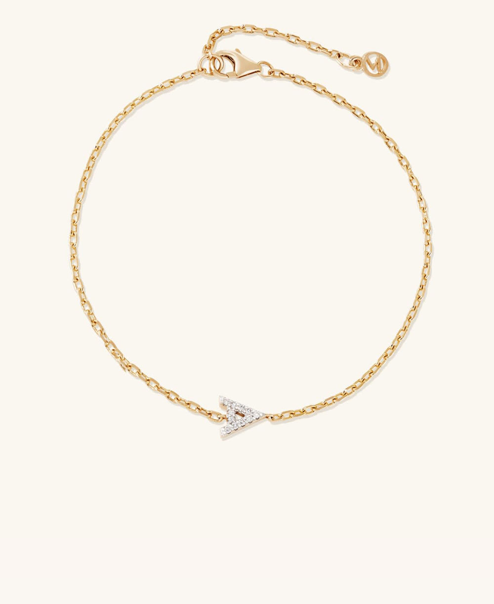 Diamond Letter Bracelet