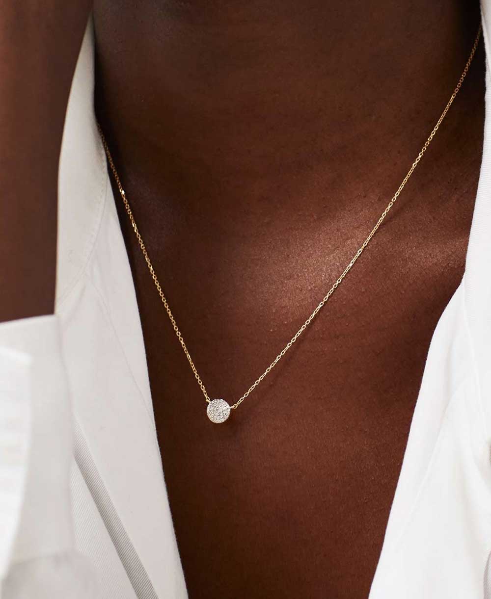 Diamond Round Necklace - Image 4